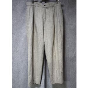 Fizi Rossi Made in Italy Wool Blend Pleated Trousers Gray Size 33
